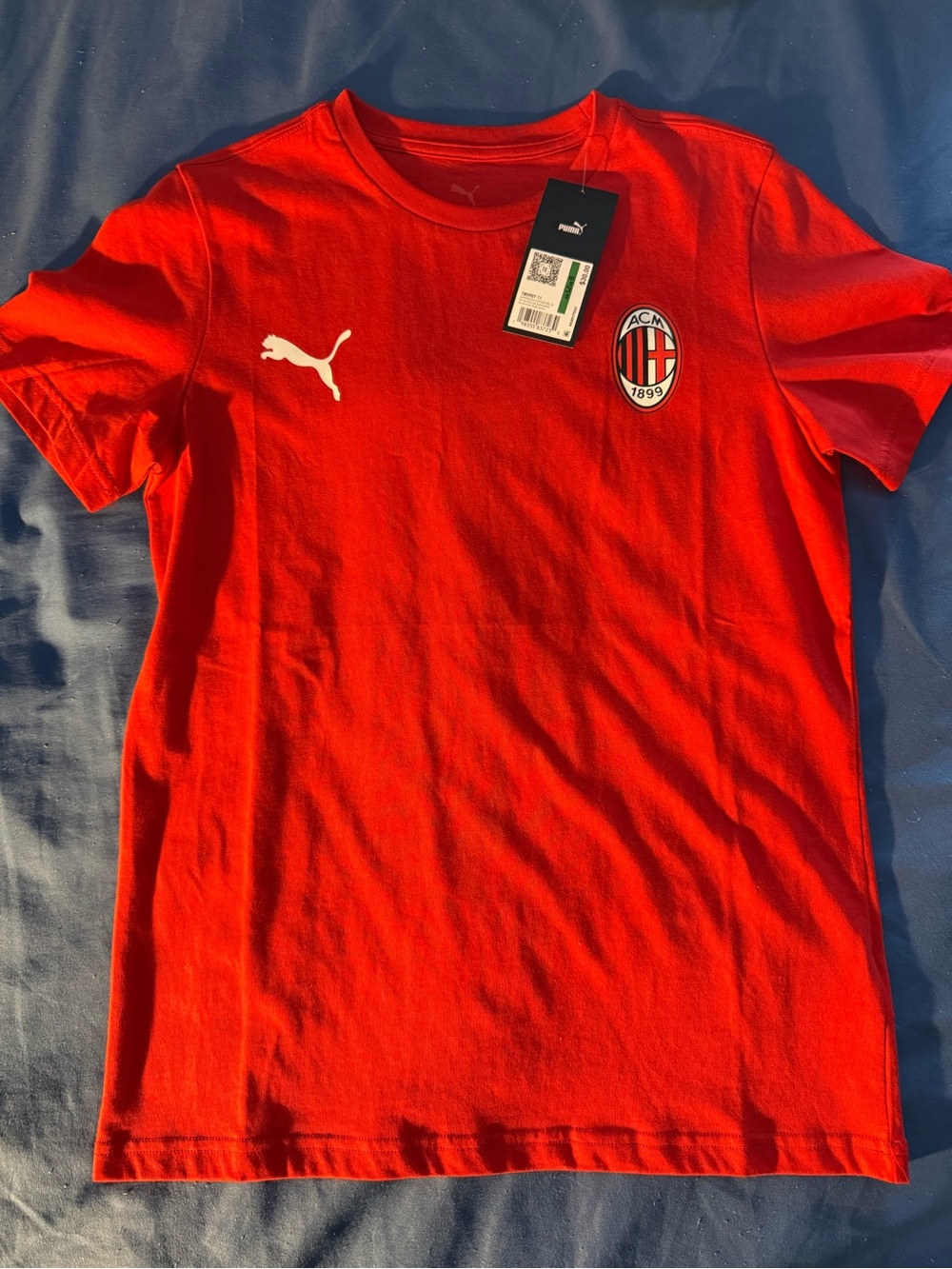 AC Milan Puma Christian Pulisic Red Soccer t-shirt Boys Size Large Brand New